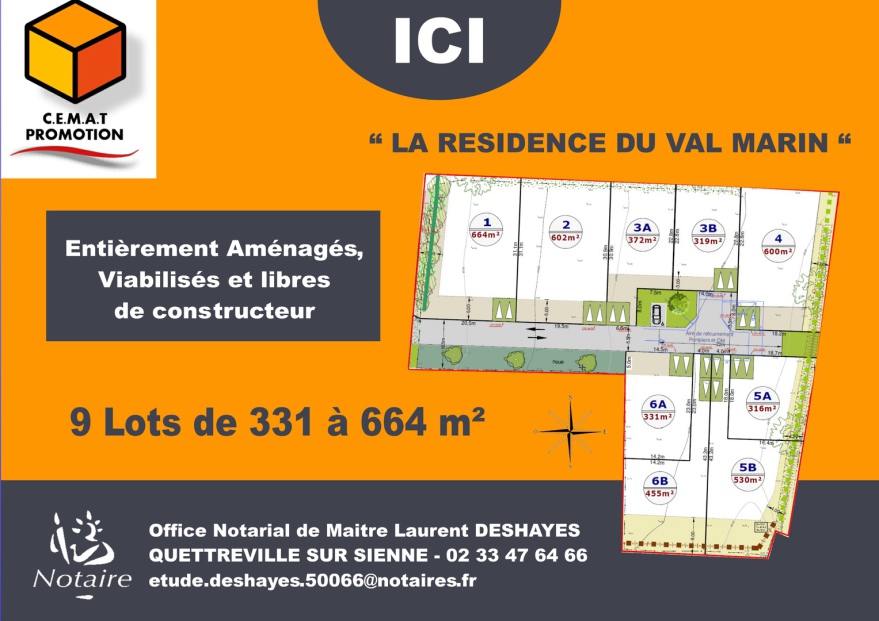 lotissement terrain à vendre à batir à HUDIMESNIL 50510